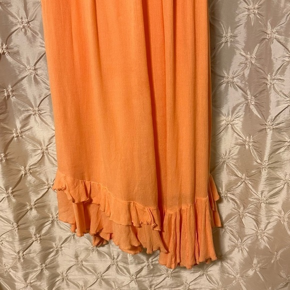 Free People Adella Maxi Slip Dress Coral Orange FP One - Picture 5 of 15